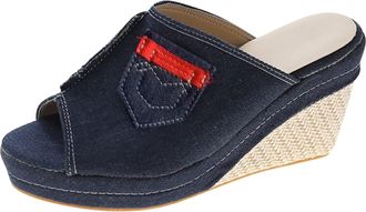 Generic Womens Sandals Mules Platform Summer High Wedge Heel Summer Sandals Womens Elegant Comfortable Sandals with Heel Toe Sandals Non-Slip Sandals Breathab