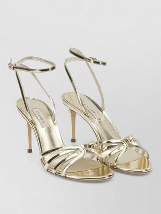Casadei metallic open toe strappy sandals design