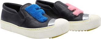 Fendi Fendi Womens Leather Ff Slip-On Sneaker (Authentic Pre-Loved)