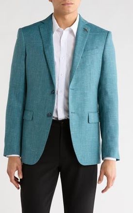 John Varvatos Herringbone Woven Two-Button Sport Coat in Green at Nordstrom Rack, Size 42 Regular