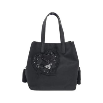 Prada Pre-owned Tote Bags, female, Black, Size: ONE SIZE Pre-owned Evening Heart Bag