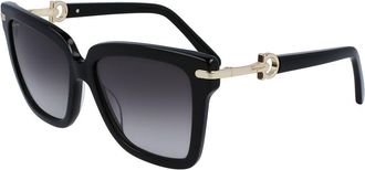 Ferragamo Black Acetate Womens Sunglasses