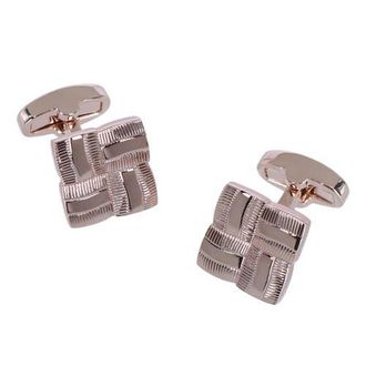 Trafalgar Store Clayton Square Detailed Rose Gold Cufflinks at Nordstrom