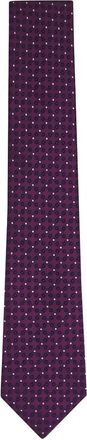 Brunello Cucinelli geometric-print silk tie - men - Silk - One Size - Purple