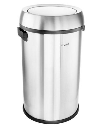 Elama 17 Gallon Swing Lid Stainless Steel Cylindrical Trash Bin