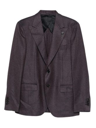 Lardini single-breasted blazer - men - Silk/Virgin Wool/Cashmere - 54 - Purple