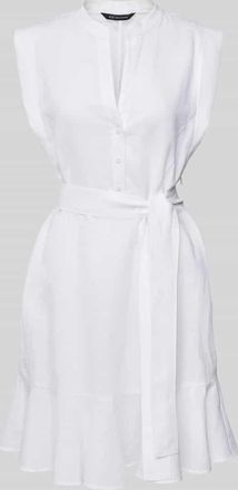 A|X Armani Exchange Minikleid mit Bindeg&uuml;rtel in Weiss, Gr&ouml;&szlig;e 34