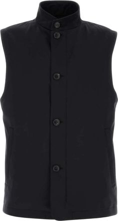 Ermenegildo Zegna Jassen, Heren, Blauw, L, Polyester, Motorin Mouwloze Jas