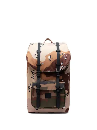 Herschel Zaino Little America con stampa camouflage - Marrone