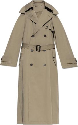 Balenciaga Jurk met jas motief - Dames - Maxi kleedjes - Groen - 2XS - Katoen - Kleedjes