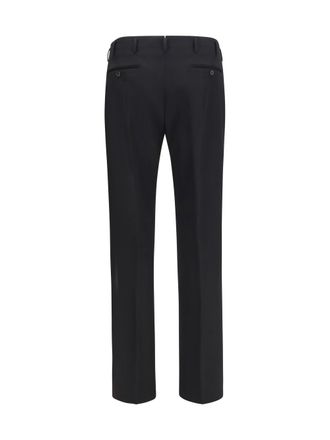 Prada Mens Tailored Trousers Black Wool Fleece (ovis Aries)
