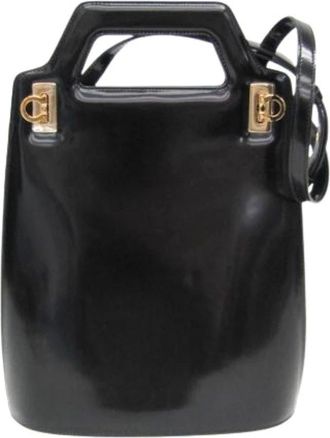 Ferragamo Pre-owned Handbags, female, Black, Size: ONE SIZE Pre-owned Wanda Dh-21 3483 Handbag