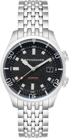 Spinnaker Bradner Automatic Bracelet Watch, 42mm in Black at Nordstrom