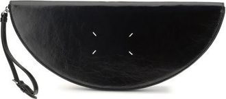 Maison Margiela Black Calf Leather Bos Taurus Clutch Womens Bag