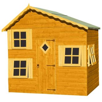 Shires Loft Playhouse Kids Wendy House in Brown