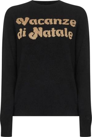 Saint Barth New Queen Sweater - Dames - Ronde hals truien - Zwart - S - Wol - Truien & Vesten