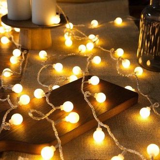 No Brand Guirnalda De Luces Led, Luz De Cielo Estrellado Completo, Luz Ambiental Para Acampar Al Aire Libre, Tienda De Campa&ntilde;a, Peque&ntilde;a Bola Blanca, Luz De Bur