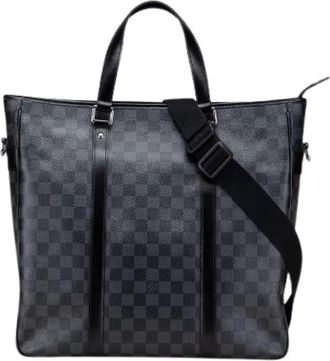 Louis Vuitton Pre-owned Tote Bags, male, Black, Size: ONE SIZE Pre-owned Tadao Damier Graphite 2way bag