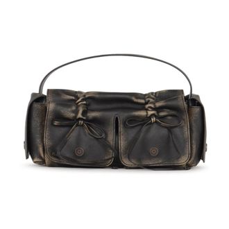 Acne Studios Vintage Multipocket Tassen - Dames - Handtassen - Bruin - ONE Size - Leer - Tassen