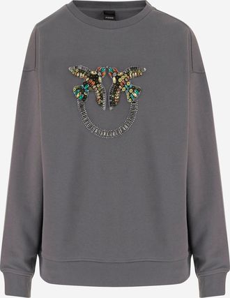 Pinko Pinko Baumwoll-Sweatshirt mit Logo