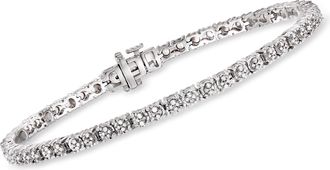 Ross-Simons Diamond Tennis Bracelet in Sterling Silver
