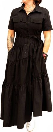 Dress Forum Cargo Shirt Maxi Dress In Black