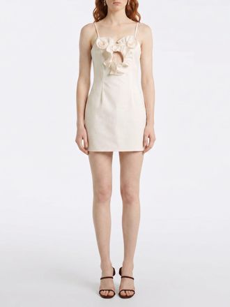 Magda Butrym Cotton Sheath Mini Dress with Cut-Out Detail and Flower Appliqu&eacute;