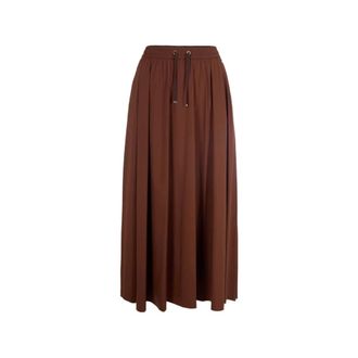 Herno Midi Skirts, female, Brown, Size: XS Light Nylon Stretch Skirt