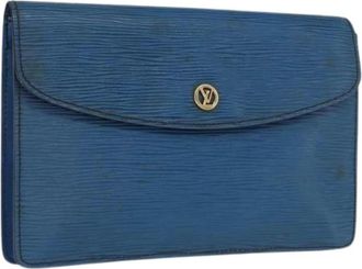 Louis Vuitton Pre-owned Clutches, female, Blue, Size: ONE SIZE Pre-owned Vintage Leather Clutch