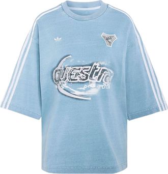adidas (WMNS) adidas adilenium Season 5 Oversized Denim T-Shirt Light Blue KZ5011