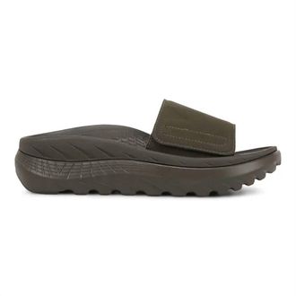 Vionic Womens Rejuvenate Recovery Slide Sandal In Dark Khaki