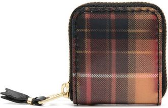 Comme Des Garçons tartan-check lenticular wallet - women - Polyurethane - One Size - Red