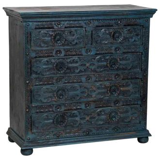 Wanderlust Deco C&oacute;moda de madera artesanal 100 x 43 x 95h cm
