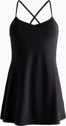 H&M Tennis Dress With Softmove in Black at Nordstrom, Size Xx-Large