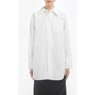 Co Overshirt in Cotton Sateen in White at Nordstrom, Size Xx-Small L