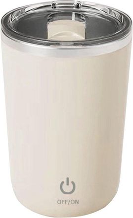 OEM Taza De Caf&eacute; Con Agitaci&oacute;n Autom&aacute;tica, Taza De Caf&eacute; Magn&eacute;tica Con Agitador, 350 Ml, Beige, Taza De Caf&eacute; Con Detalles De Acero Inoxidable