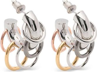 Panconesi Earrings, female, Gray, Size: ONE SIZE Hoop Earrings