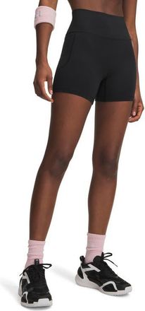 Under Armour Meridan Middy High Waist Bike Shorts in Black //Black at Nordstrom, Size Xx-Large
