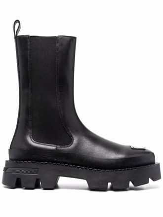 Misbhv ridged-sole boots - men - Leather/Leather/Rubber - 44 - Black