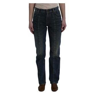 Versace Jeans Straight Effetto Usurato - - Jeans - Donna - Blu - W27
