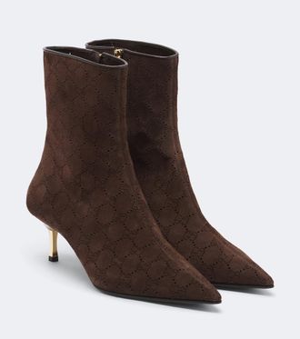 Gucci Botines Bombshell de ante con GG