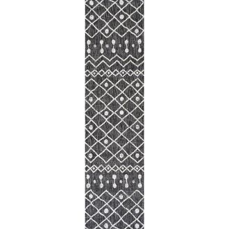 Jonathan Y Designs Nokat Bohemian Indoor/Outdoor Area Rug in Black/ivory at Nordstrom, Size 3Ft 0In X 5Ft 0In