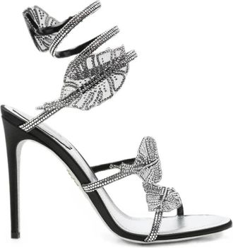 Rene Caovilla Schoenen, Dames, Grijs, 38 1/2 EU, Stiletto Sandal