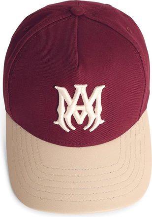 Amiri Two-Tone Cotton And Leather Cap