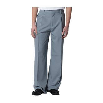 Lardini Wide Trousers, male, Gray, Size: XL Wide Trousers
