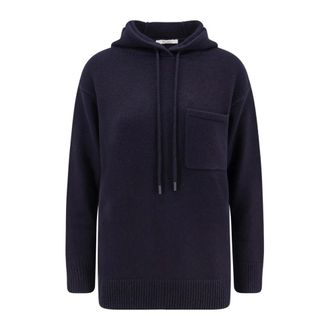 Max Mara Hoodies, female, Blue, S, Liana Hooded Sweatshirt
