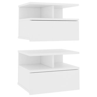 vidaXL Vidaxl - Mesita De Noche Flotantes 2 Uds Madera Contrachapada 40x31x27cm