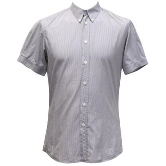 Alexander McQueen Grey and White Pinstripe Shirt Size S