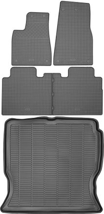OEM Juego De Alfombrillas De Goma Para Coche Y Alfombrilla Para Maletero Del Tesla X Crossover De 2015