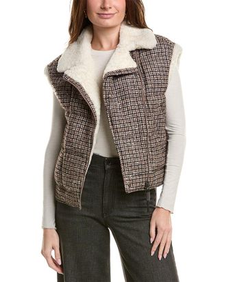 Brunello Cucinelli Shearling-Trim Wool & Alpaca-Blend Vest